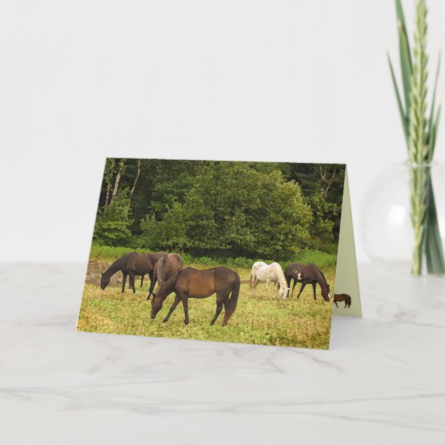 Carte Pâturage de l'anniversaire de chevaux (Devant)
