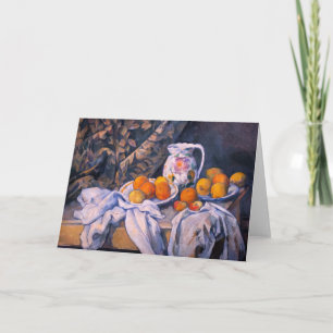 Carte Paul Cezanne - La vie morte avec un rideau