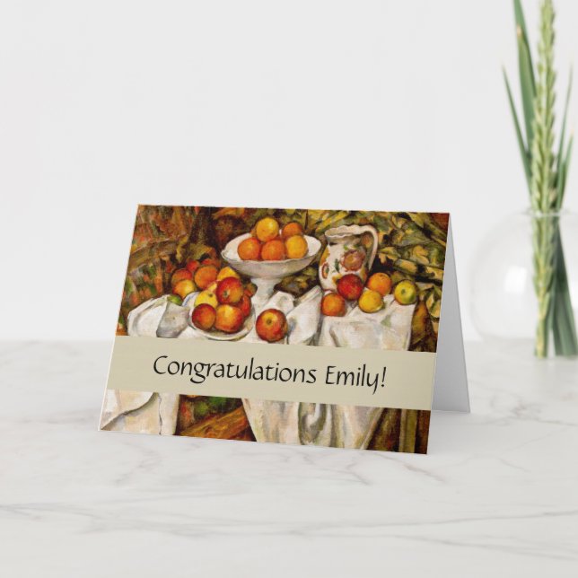 Carte Paul Cezanne Pomples Oranges Impressionnisme (Devant)