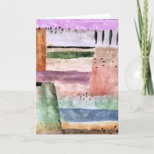 Carte Paul Klee, Paysage aux peupliers,