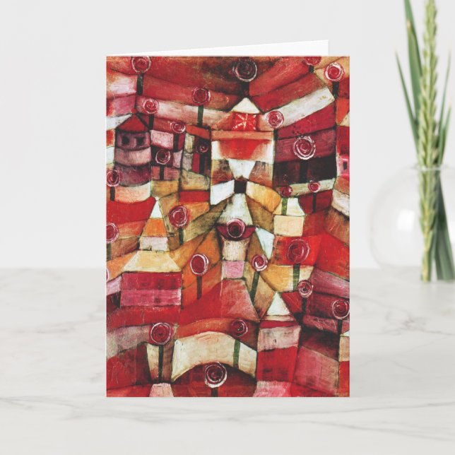 Carte Paul Klee Rose Garden Grey Card (Devant)