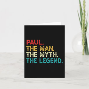 Carte Paul L'Homme Le Mythe La Légende Amusante Annivers