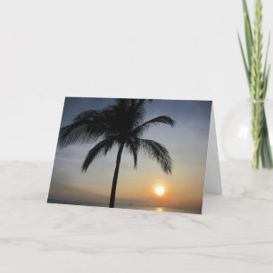Carte paume de coucher du soleil