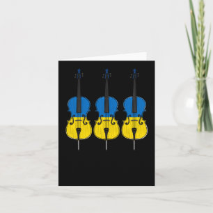 Carte Pavillon ukrainien Cellist Chaîne musicienne Stick