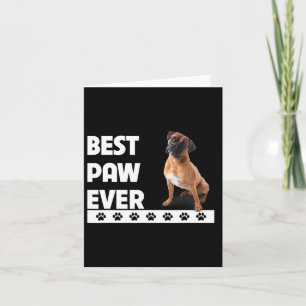 Carte Paw Ever Boxer Bulldog Papa Fêtes des pères Amoure