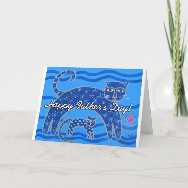 Carte PAWSitively CATS Fête des pères Card (Devant)