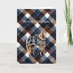 Carte Pays Bleu Rouge Blanc Carrés Cheval Noël