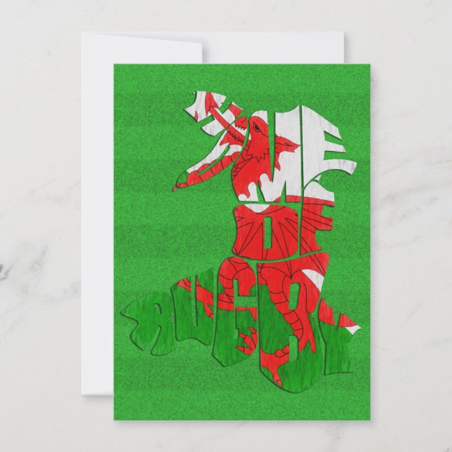 Carte Pays de Galles Maison de Rugby (Devant)