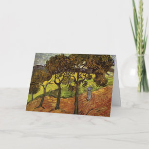 Carte Paysage, arbres et figures par Vincent van Gogh