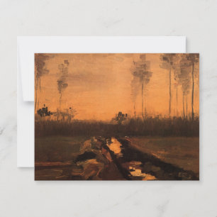 Carte Paysage au crépuscule par Vincent van Gogh