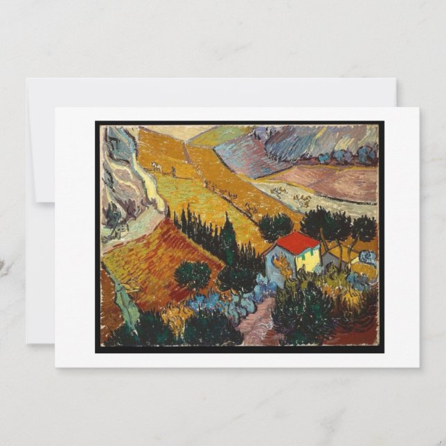 Carte Paysage avec Maison et Plowman, Van Gogh, (Devant)