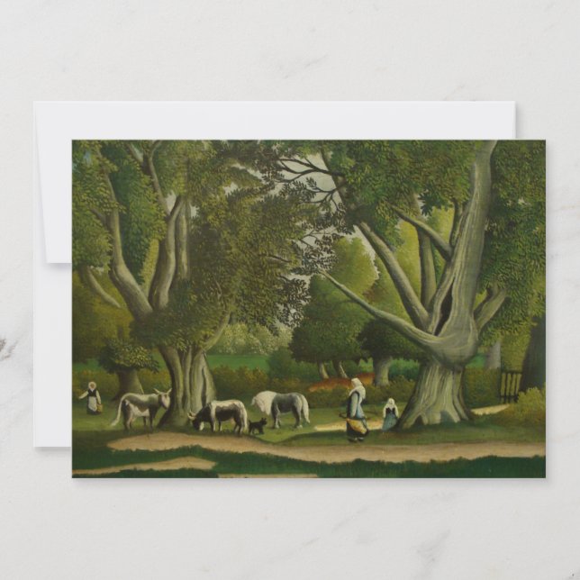 Carte Paysage avec Milkmaits par Henri Rousseau (Devant)