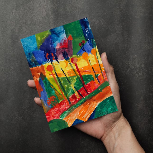 Carte Paysage Cubiste | Fritz Schaefler (Créateur téléchargé)