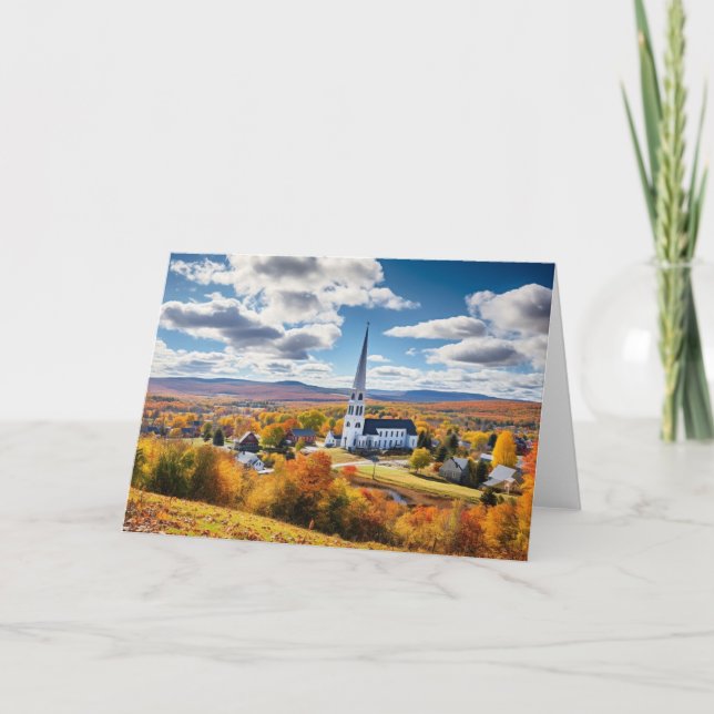 Carte Paysage d'automne de la Nouvelle-Angleterre (Devant)