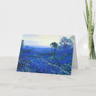 Carte Paysage de Bluebonnet avec cactus et laurier de mo