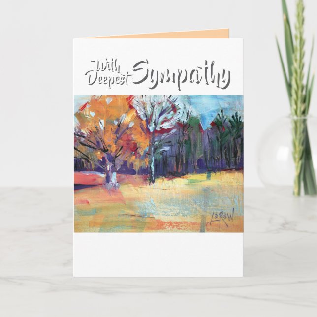 Carte Paysage de chêne et amis avec la plus profonde sym (Devant)