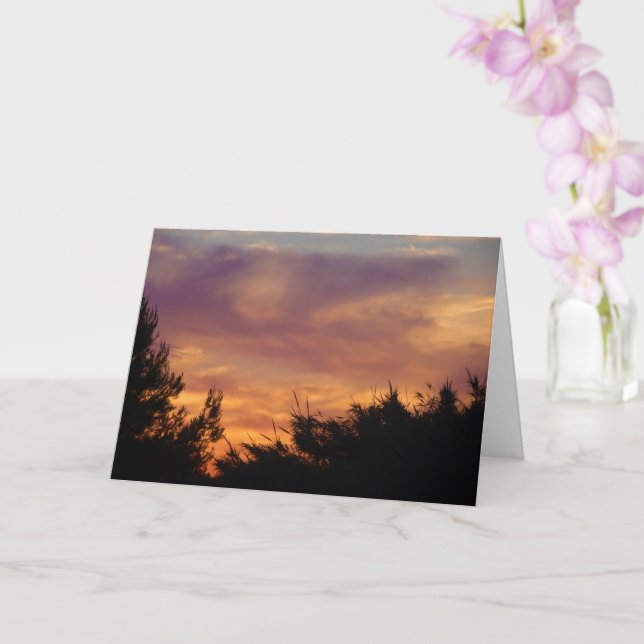 Carte Paysage de ciel pastel (Orchidée)