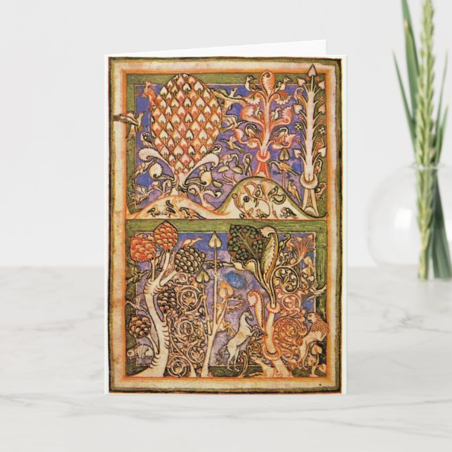 Carte Paysage de forêt par le maître du Carmina Burana (Devant)