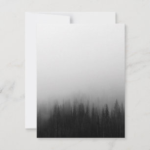 Carte Paysage de la nature forestière Scène Foggy Mystic
