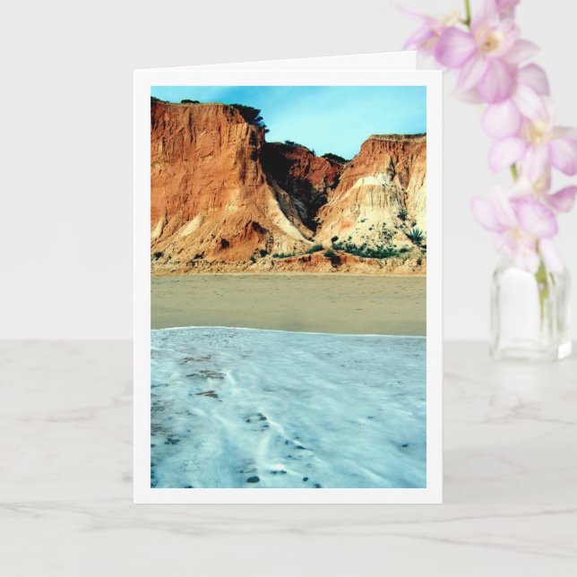 Carte Paysage de la plage portugaise (Orchidée)