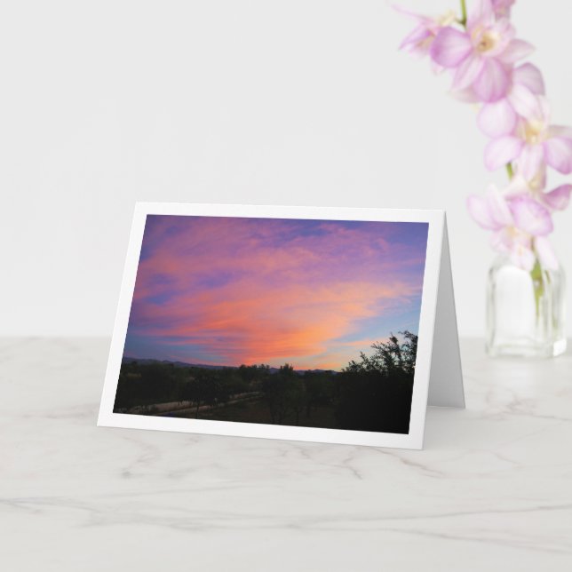 Carte Paysage de Nuages Roses (Orchidée)