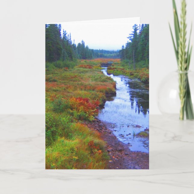 Carte Paysage de rivière d'automne (Devant)