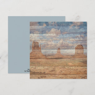 Carte Paysage Désertique Buttes de Grès et Ciel Céleste