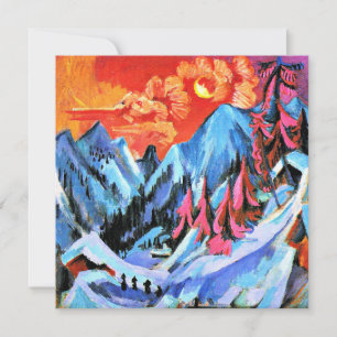 Carte Paysage d'hiver au clair de lune par Ernst Kirchne