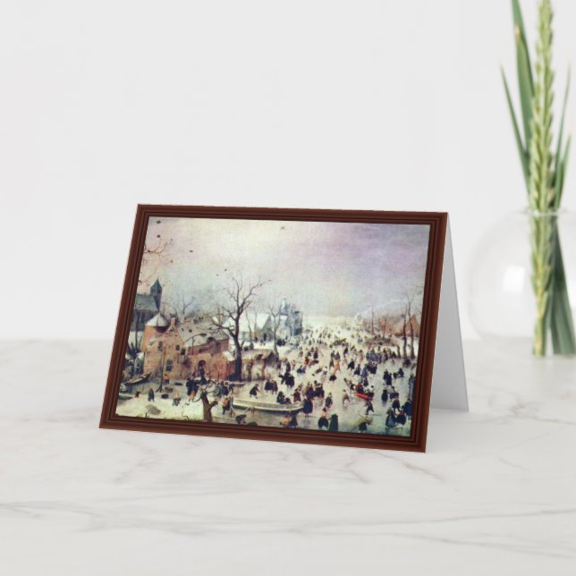 Carte Paysage D'Hiver Par Avercamp Hendrik (Devant)