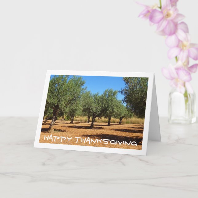 Carte Paysage d'oliveraie (Orchidée)