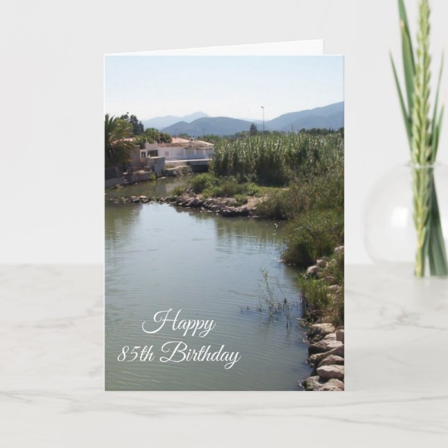 Carte Paysage fluvial Personnalisé 85e anniversaire (Devant)