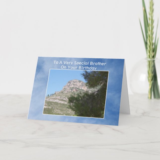 Carte Paysage Frère personnalisé Anniversaire (Devant)