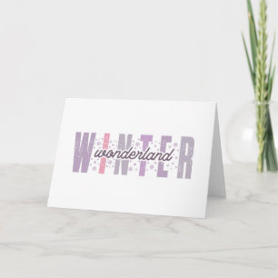Carte Paysage hivernal - Art typographique festif