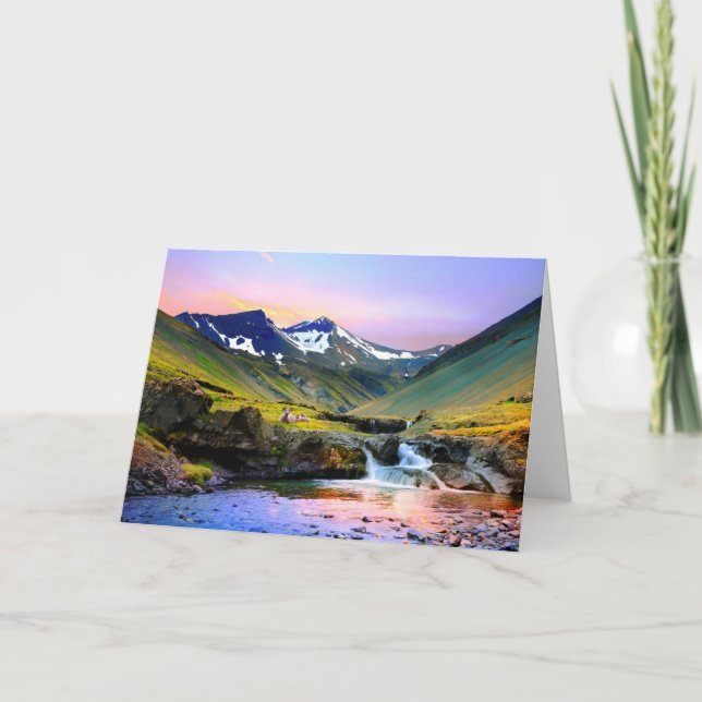 Carte Paysage magnifique Paysage d'Islande (Devant)