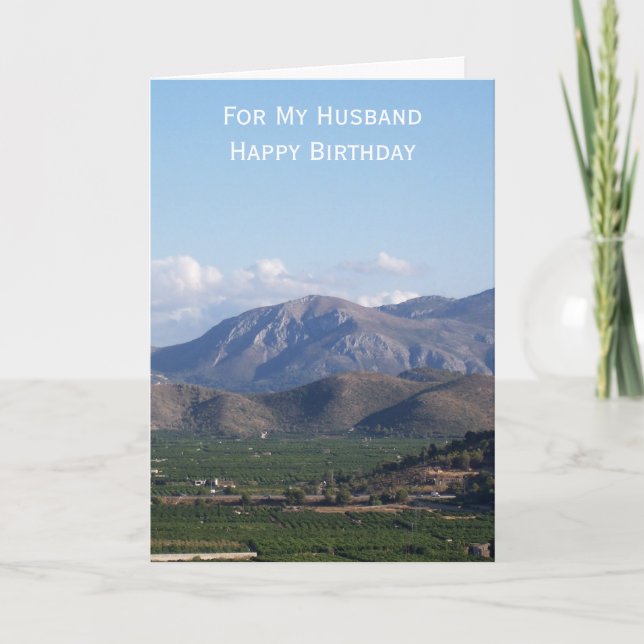Carte Paysage Mari personnalisé Anniversaire (Devant)