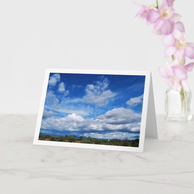 Carte Paysage nuageux de campagne (Orchidée)