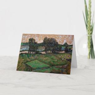 Carte Paysage, Pont à travers Oise par Vincent van Gogh