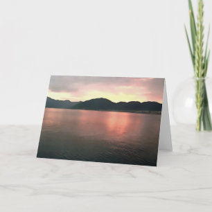 Carte Paysage rose et bleu Ombre Sunset Reflections