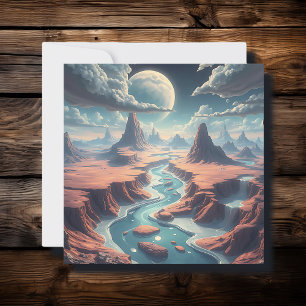 Carte Paysage surréaliste   Monde magique