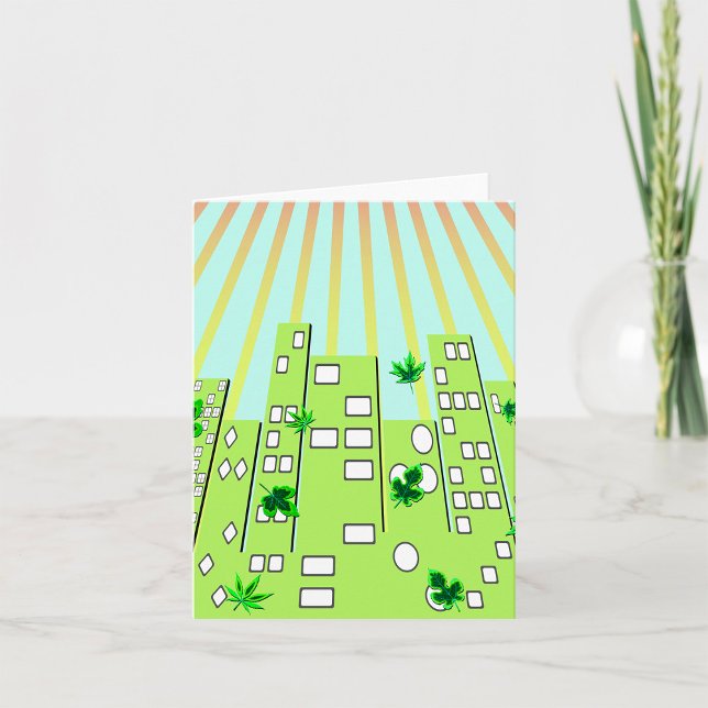 Carte Paysage urbain de la ville écologique verte avec d (Créateur téléchargé)