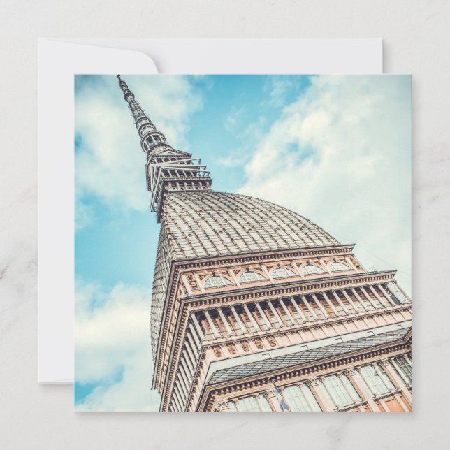 Carte Paysage urbain de Mole Antonelliana, Turin, Italie (Devant)