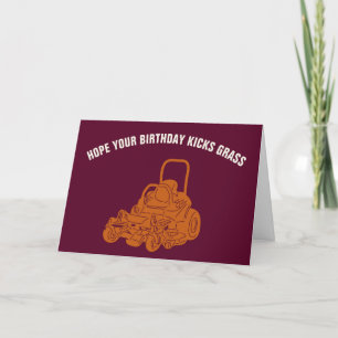 Carte Paysagistes Funny Lawn Mower anniversaire