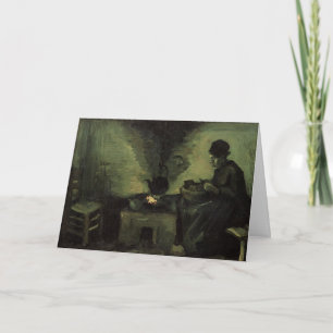Carte Paysanne au coin du feu par Vincent van Gogh