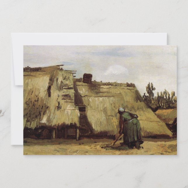 Carte Paysanne creusant une cabane par Vincent van Gogh (Devant)