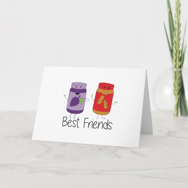 Carte PB et J Best Friends Pb et J BFF Dessin (Devant)