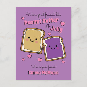 Carte PBJ Valentine Beurre d'arachide Jelly
