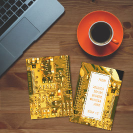 Carte PCB jaune, circuit imprimé de pièces électro