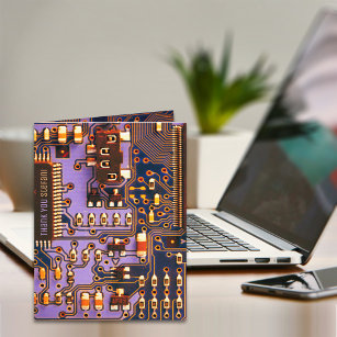 Carte PCB violet, circuit imprimé de pièces électr