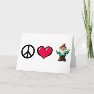 Carte Peace Heart Gnome par FreeWitch Greeting Card