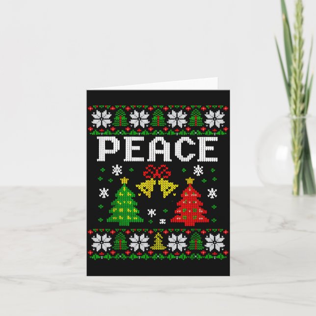 Carte Peace I Come In Peace Couple Matching Ugly Christm (Devant)